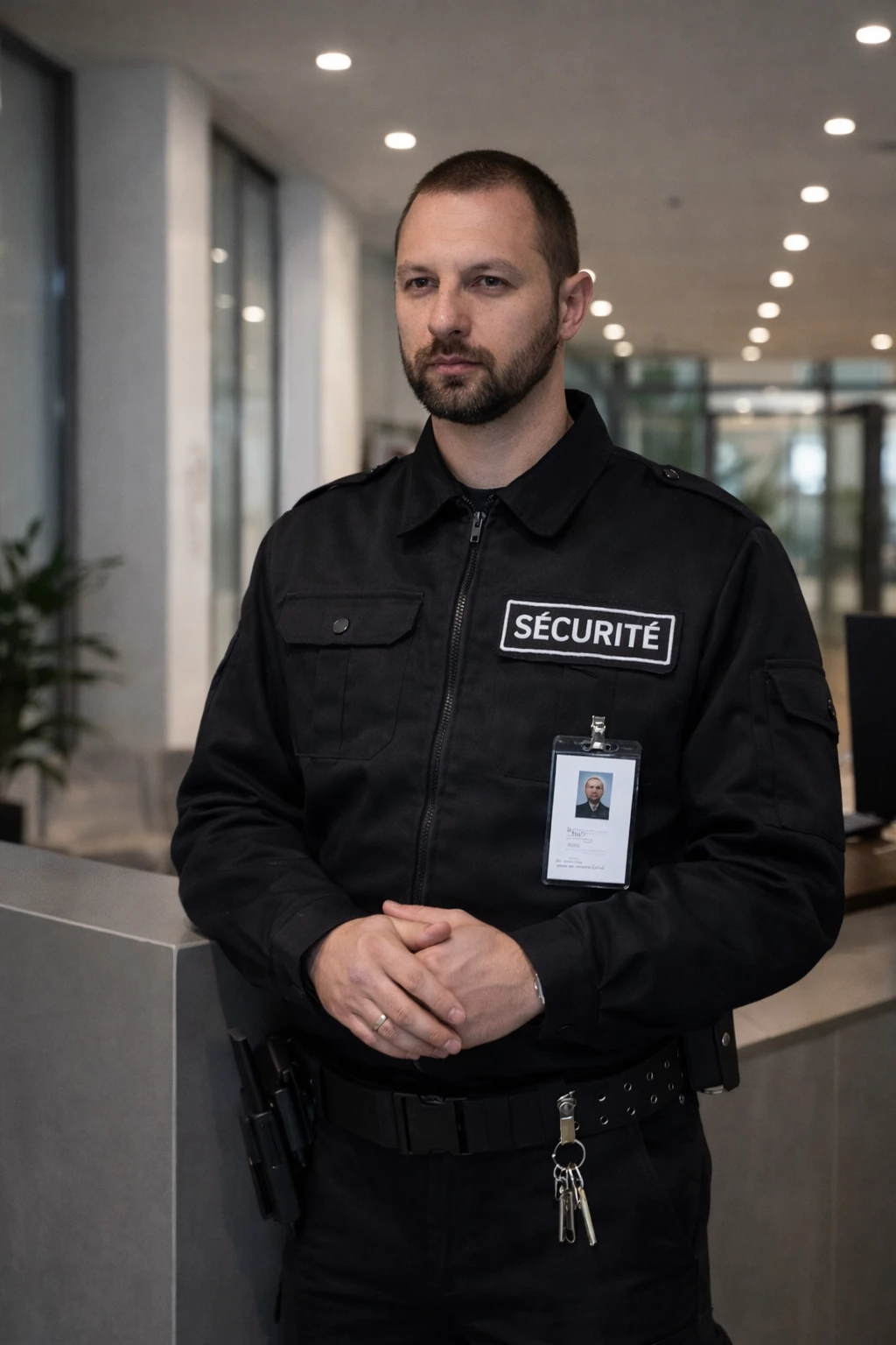 Agent de sécurité à son poste